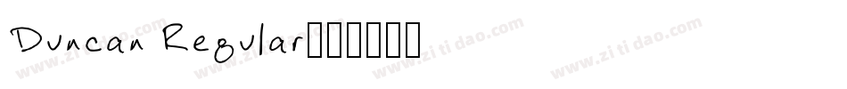 Duncan Regular字体转换
